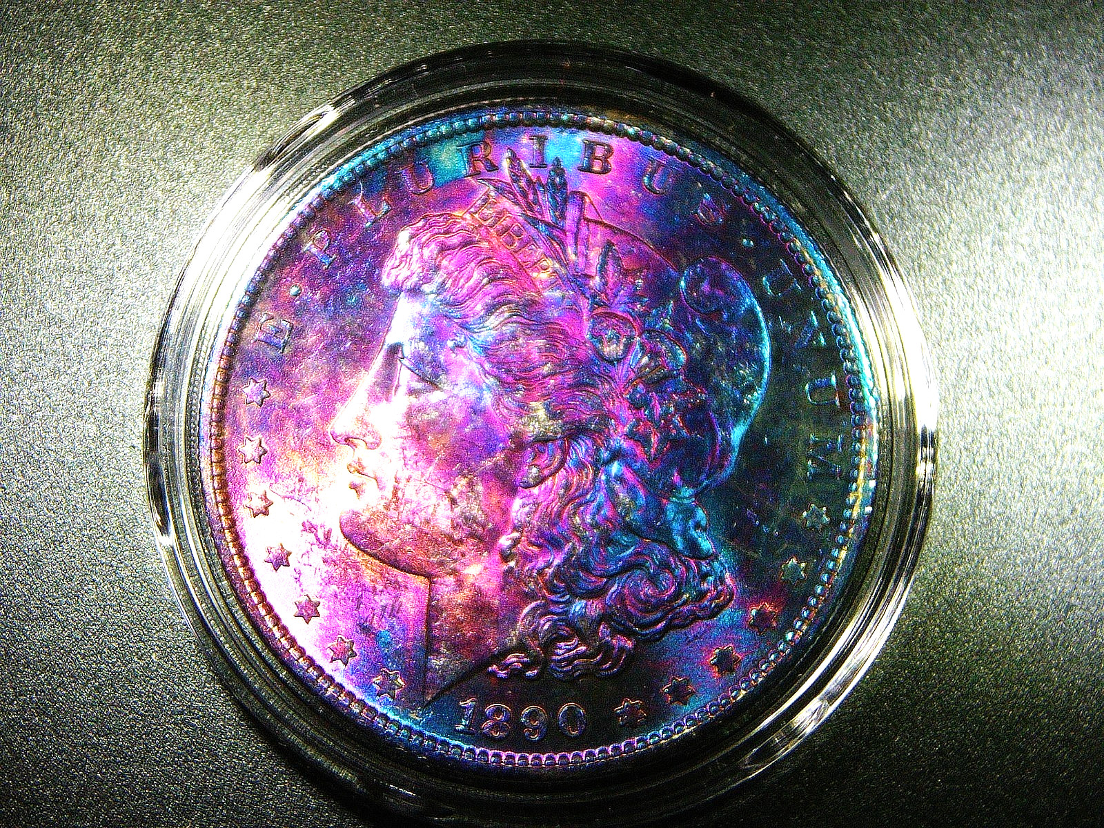 EF/AU+ 1890-S MORGAN SILVER DOLLAR BEAUTIFULLY TONED COLLECTOR GRADE M-2268 EF/AU+ 1890-S MORGAN SILVER DOLLAR BEAUTIFULLY TONED COLLECTOR GRADE M-2268