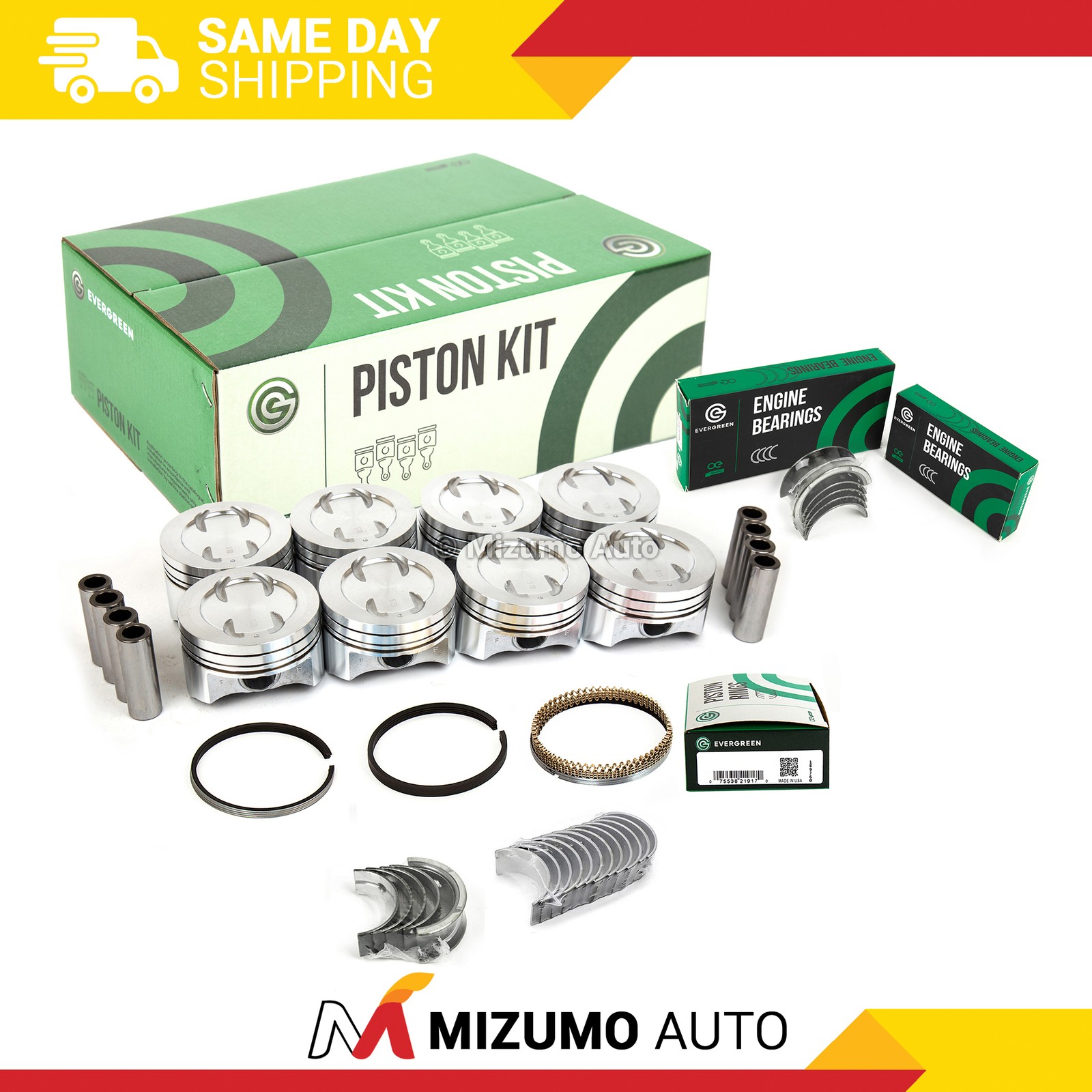 Pistons Main Rod Bearings Fit 96-02 Cherolet Camaro Cadillac GMC Savana 5.7