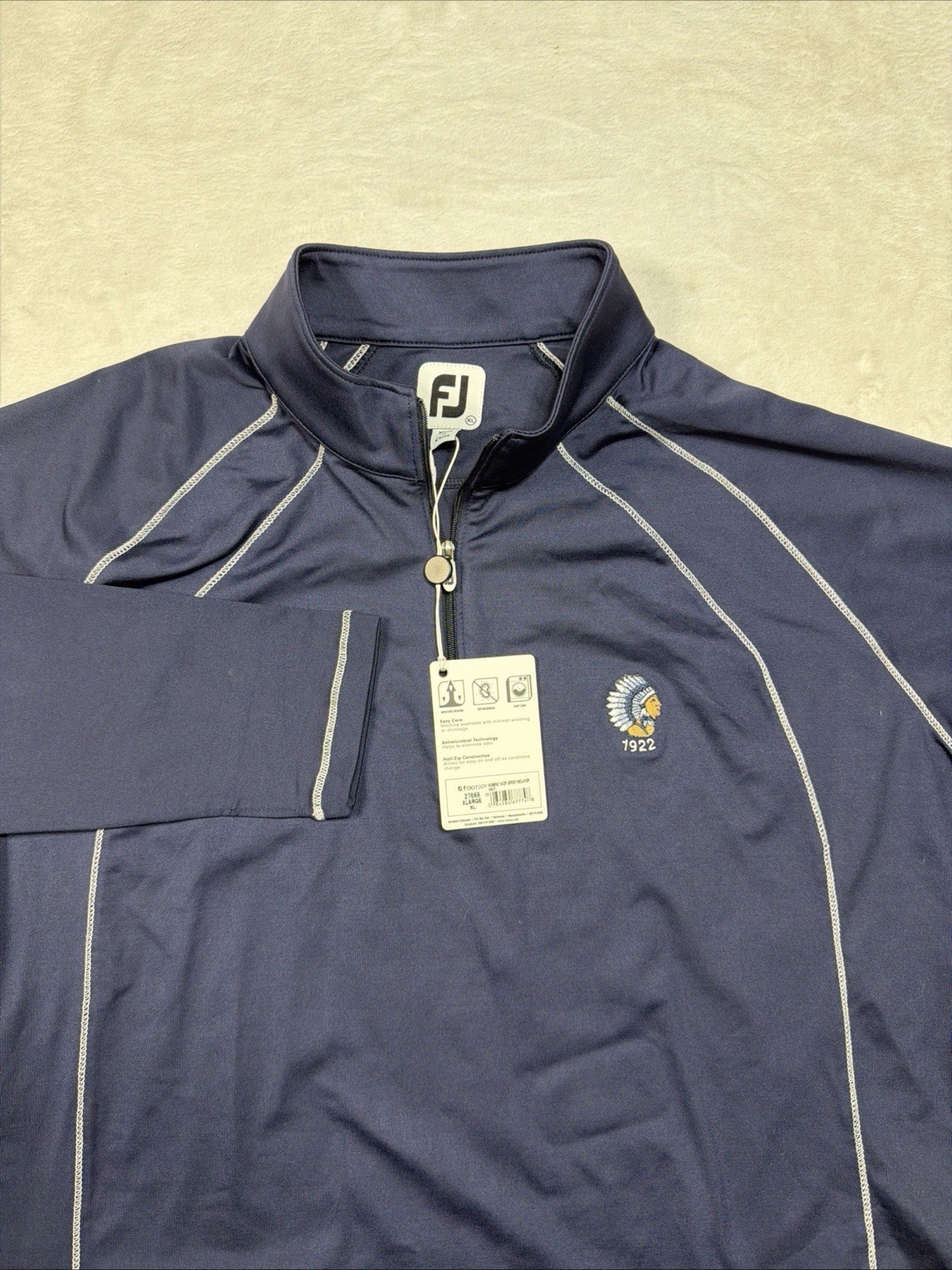 FootJoy Stockbridge Golf Club 1922 Staff Womens Sz XL  Navy 1/4 Zip Pullover NWT