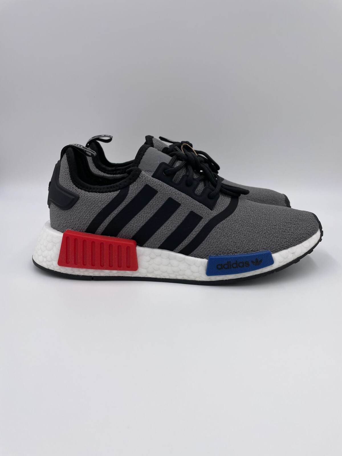 adidas NMD R1 Grey Four Black Cloud White Boost Sneakers Mens GZ7924 New