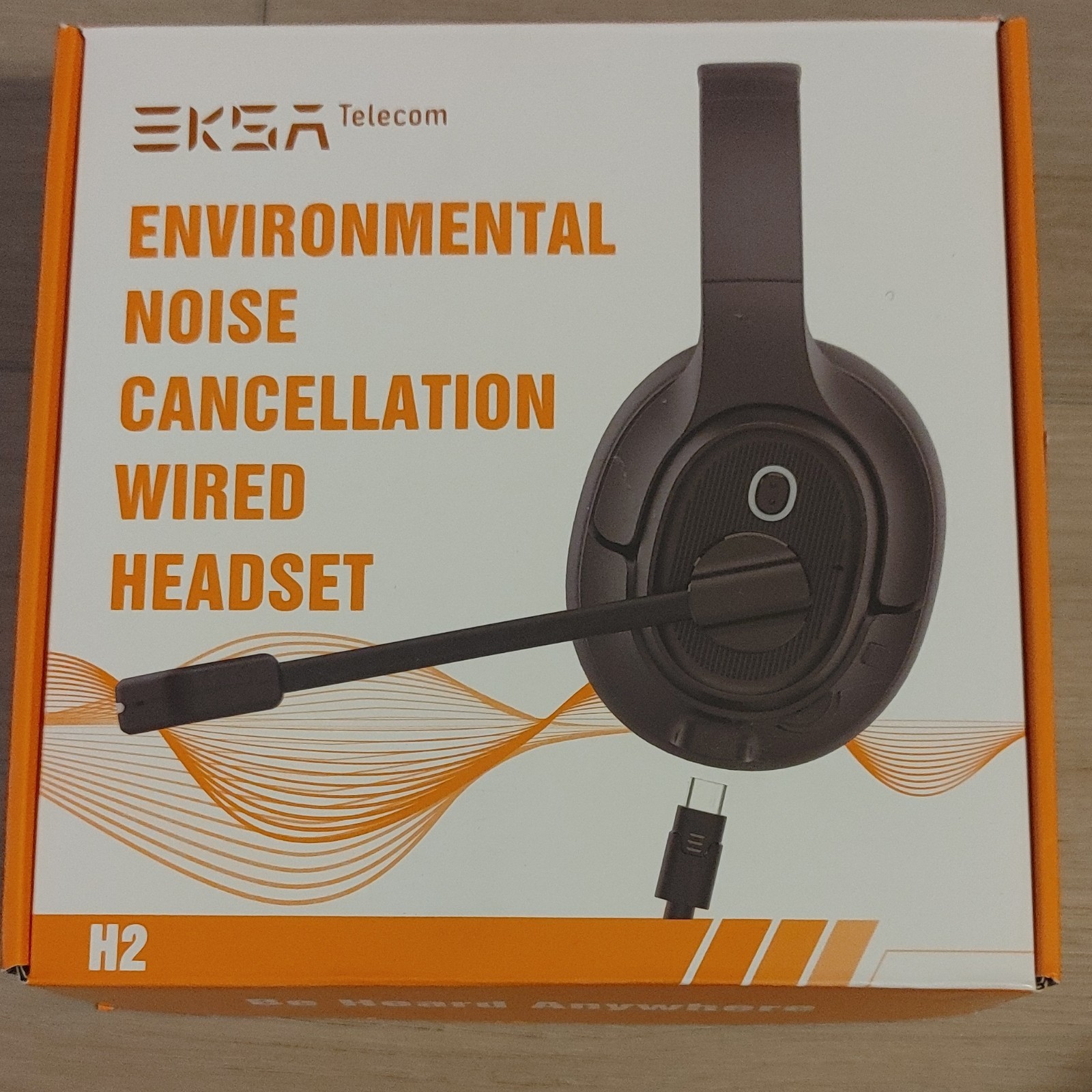 EKSA Telecom H2 ENC Noise Cancellation Wired USB-C Boom Mic Headset Black EKSA Telecom H2 ENC Noise Cancellation Wired USB-C Boom Mic Headset Black