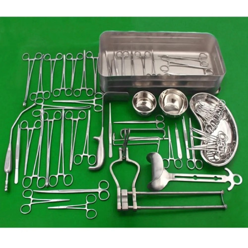 2 set Cesarean Surgical Instrument Set 59 pcs–OB/GYN C-Section Kit 