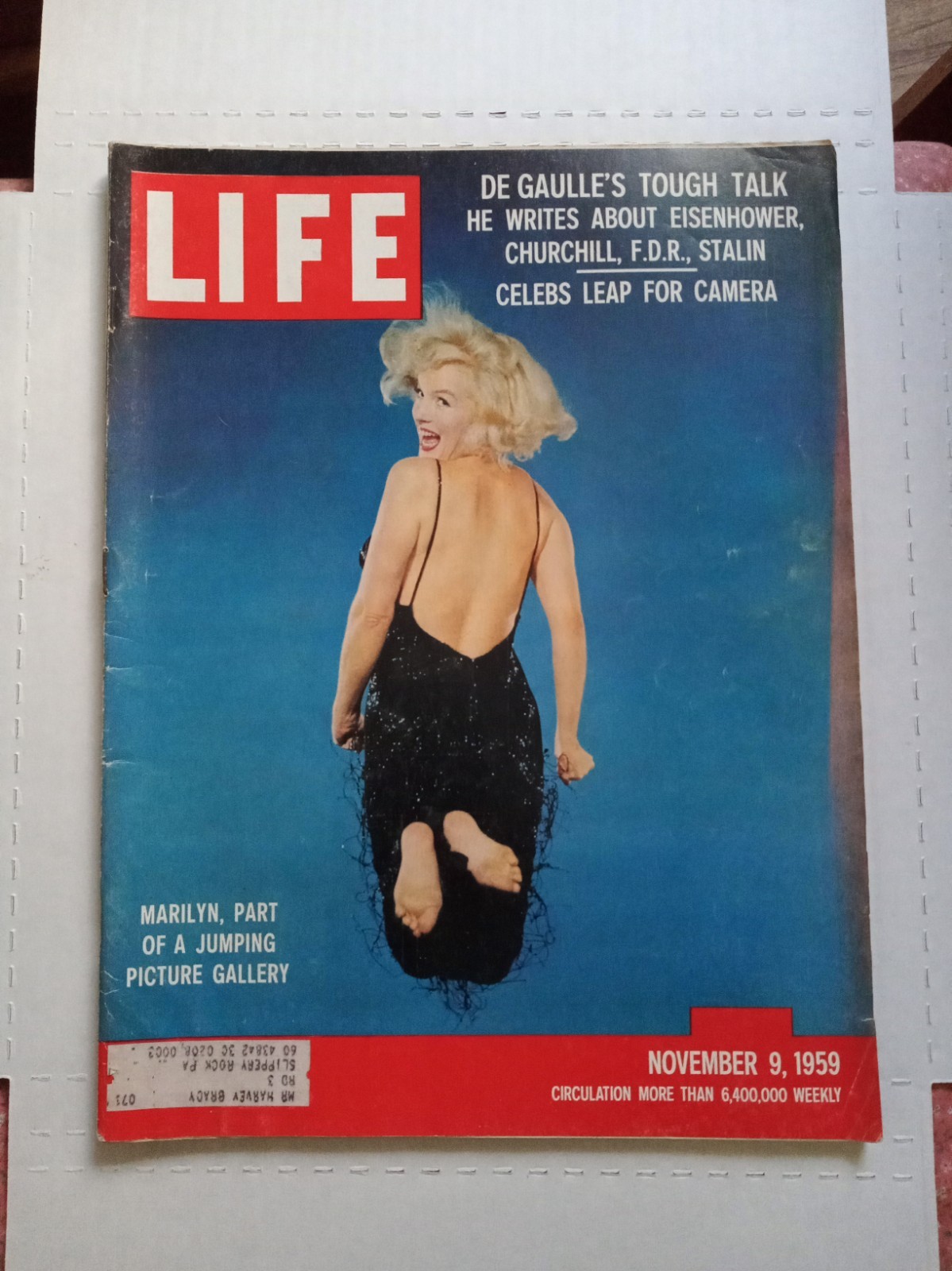 Vintage November 9, 1959 LIFE MAGAZINE Marilyn Monroe by Philippe Halsman