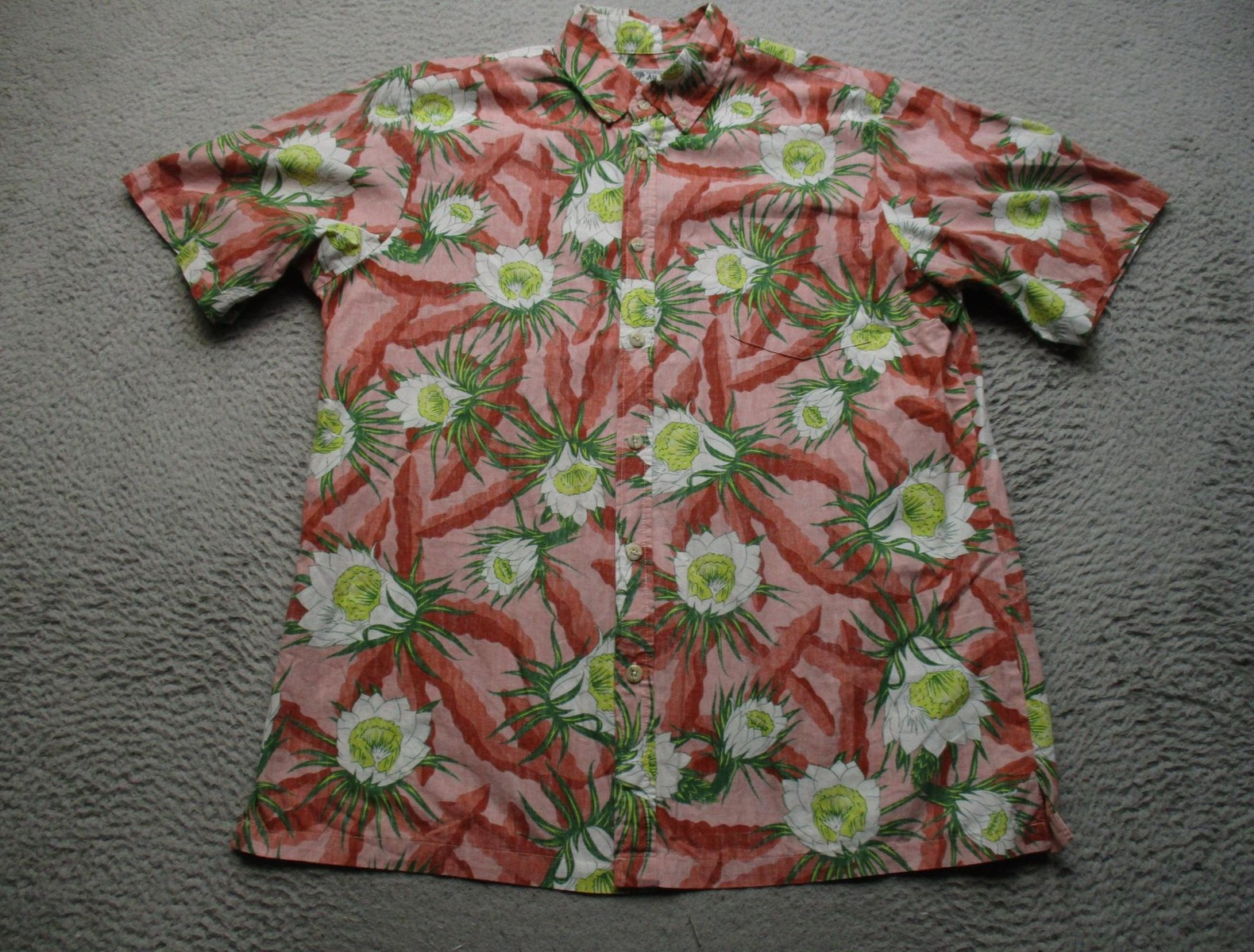 Vintage Avanti Shirt Mens L Floral Hawaiian Short Sleeve Button Up Hawaii