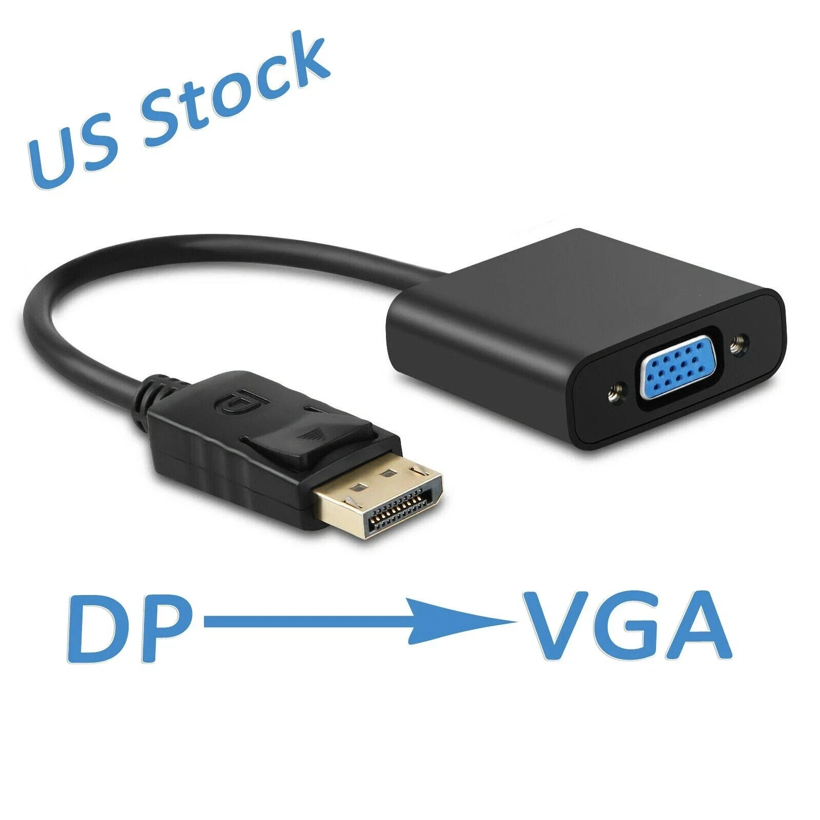 1-100 DisplayPort DP Male To VGA Female Adapter Display Port Cable Converter LOT
