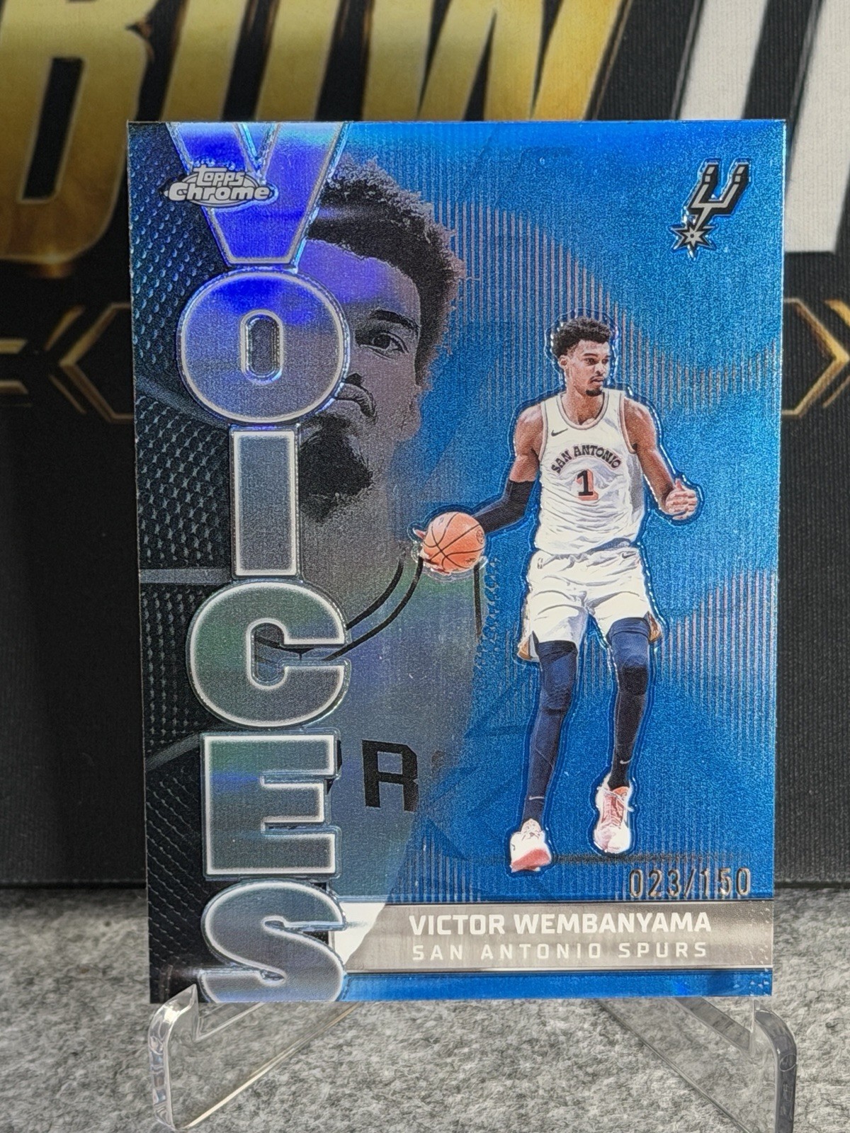 Topps 2024-25 Chrome Victor Wembanyama Voices Blue VS-1 RC 23/150 Spurs Topps 2024-25 Chrome Victor Wembanyama Voices Blue VS-1 RC 23/150 Spurs