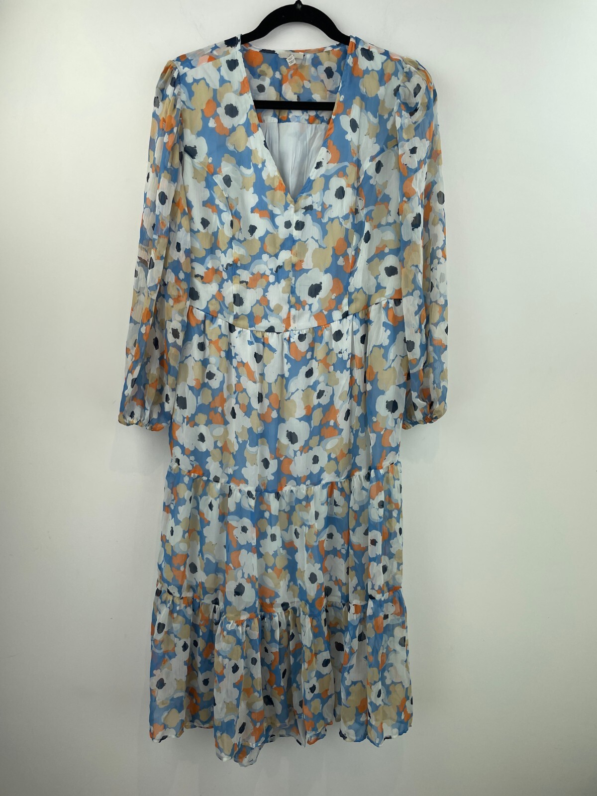 Joie Medium Printed Maxi Dress Peasant Long Floral Ruffle Long Sleeve NWT A17-09 Joie Medium Printed Maxi Dress Peasant Long Floral Ruffle Long Sleeve NWT A17-09
