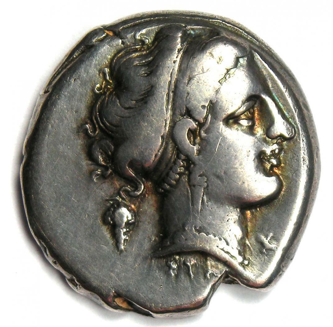 Campania Neapolis AR Silver Didrachm Nomos Coin 320-300 BC - VF (Very Fine)