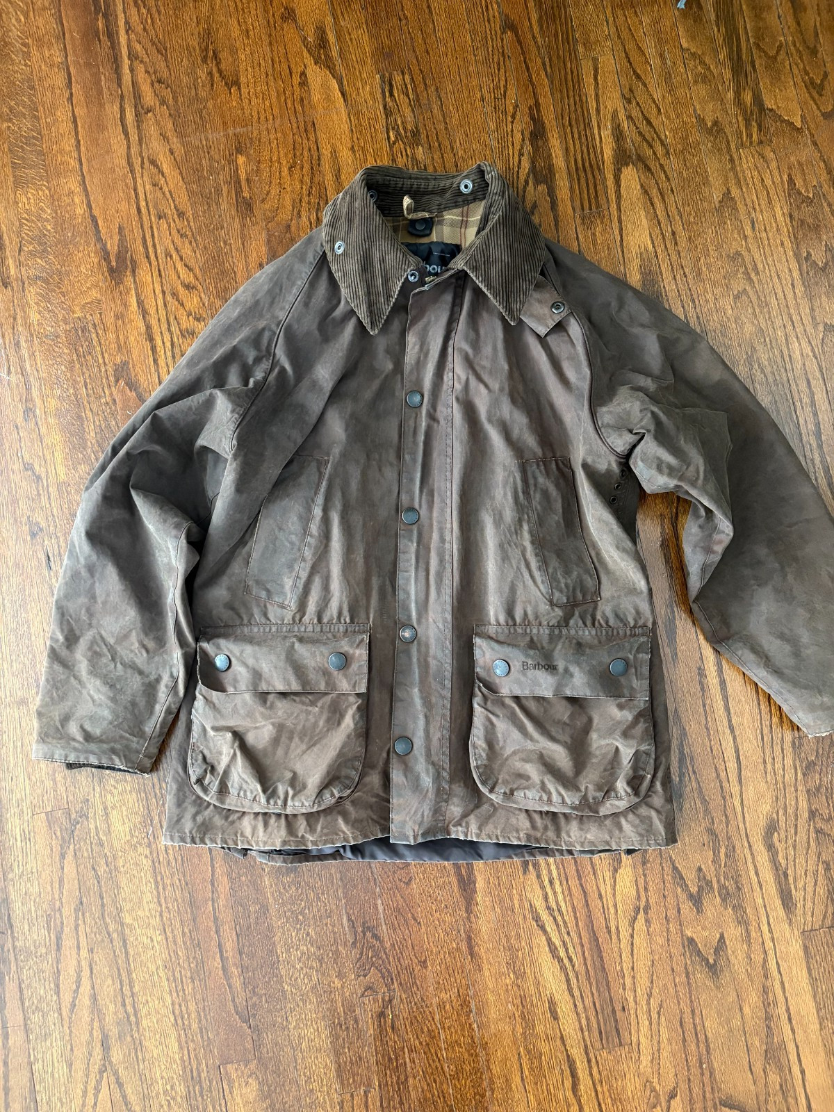 Barbour Bedale A321 Brown Jacket Coat Men Full Zip Snap Size 38 Barbour Bedale A321 Brown Jacket Coat Men Full Zip Snap Size 38