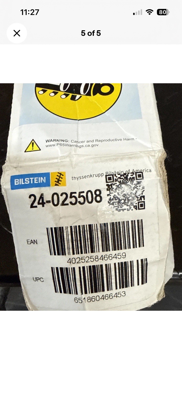 Bilstein 24-025508 Suspension Shock Absorber