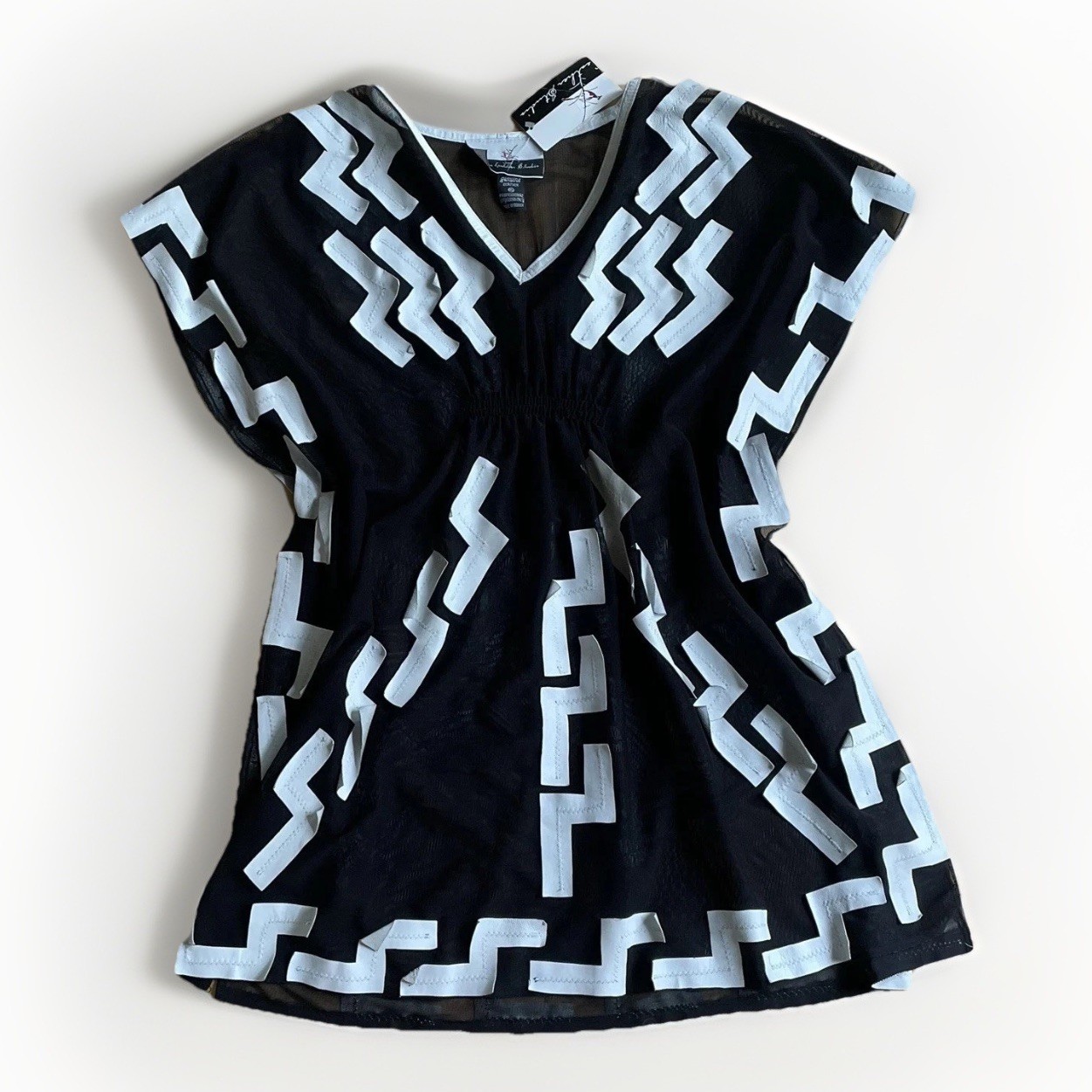 Unique Leather Studio Vintage Tunic Black And White Designer 2000s Women’s XL