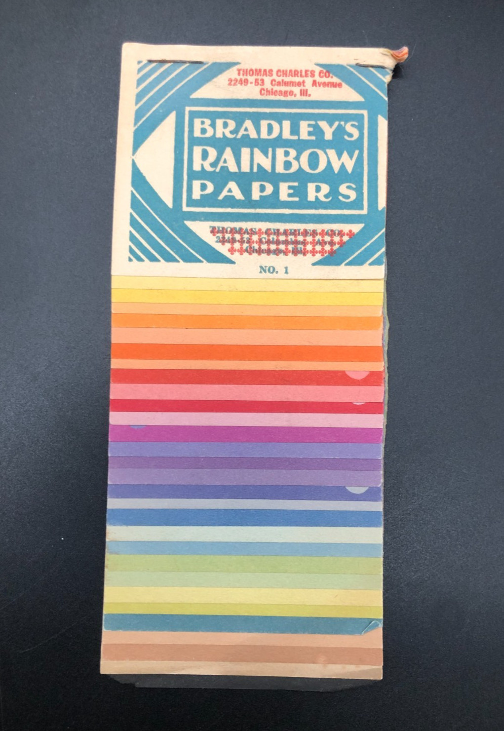 Antique Bradley\'s Rainbow Papers,  Art Advertising Sample