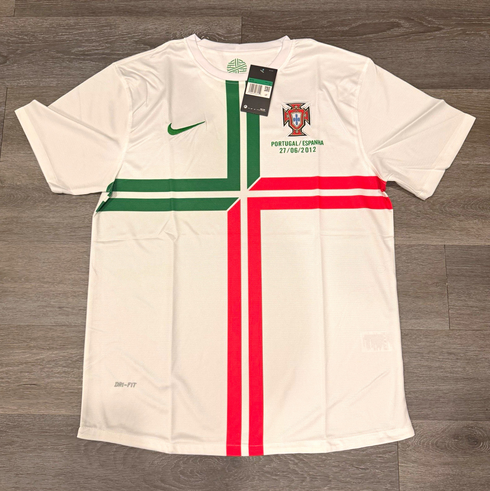 Nike Portugal (away) Vintage Soccer Jersey 2012 European Final Men's XL