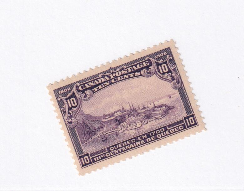 CANADA # 101 VF-MNH 10cts QUEBEC TERCENTENARY QUEBEC IN THE 1700