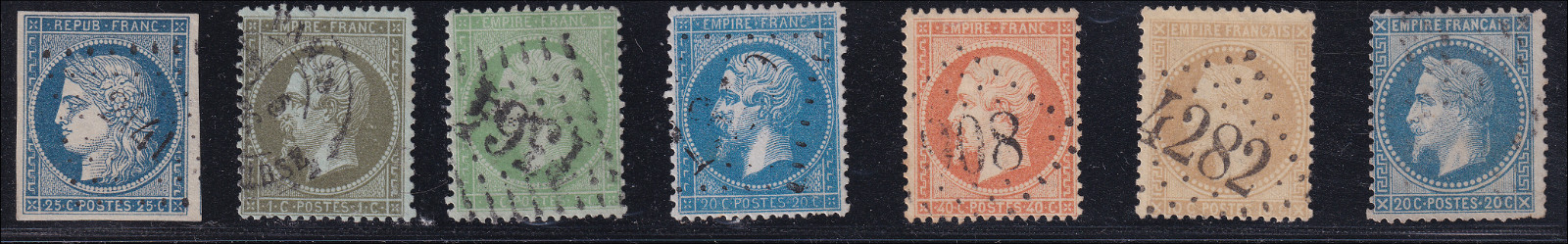 FRANCE Scott #6-62 • 21 Used Classic Stamps • 17 Sound • Early French Collection