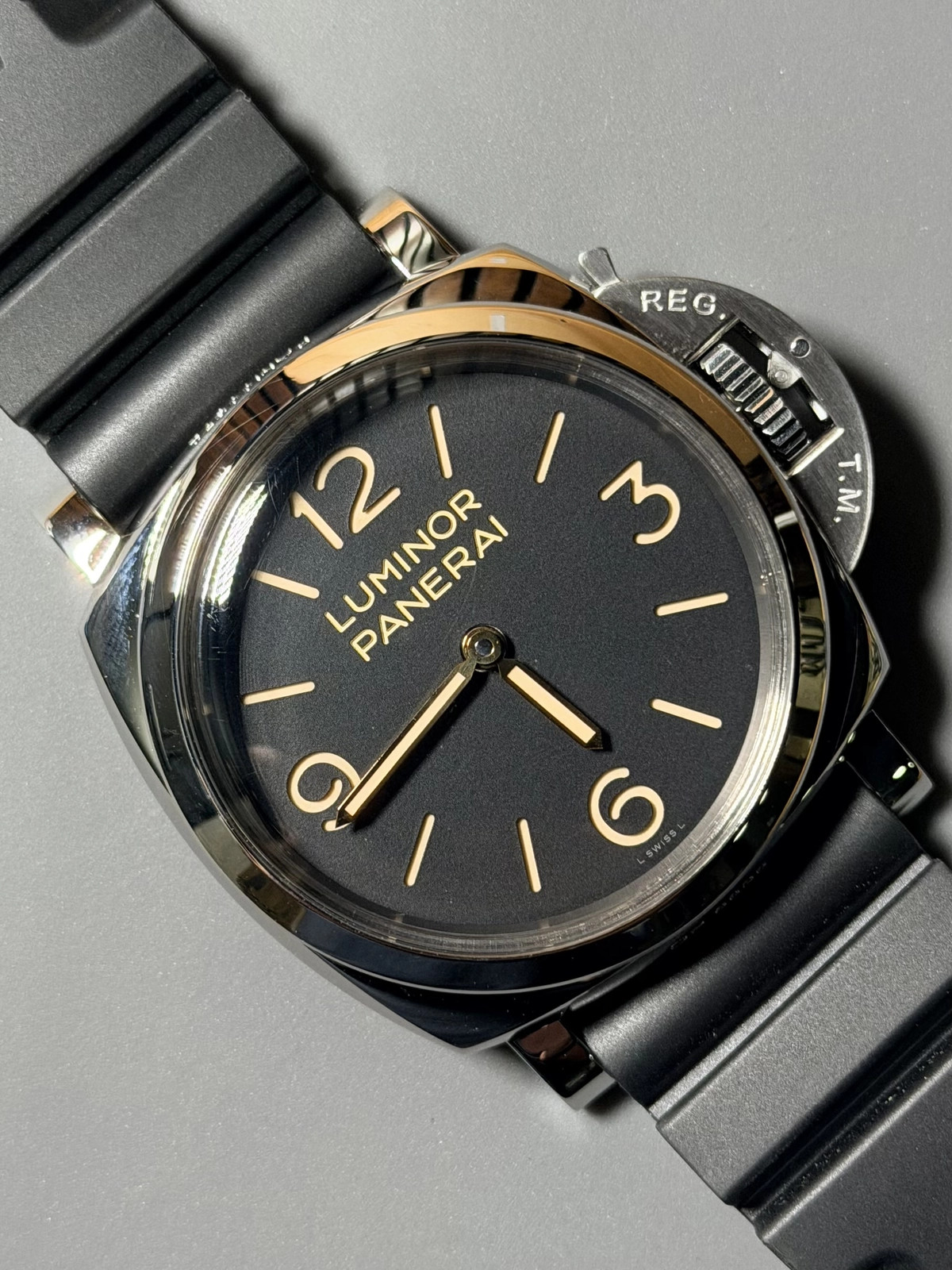 Panerai Luminor 1950 3 Days Black Brown Leather Strap PAM 00372 Complete 2013