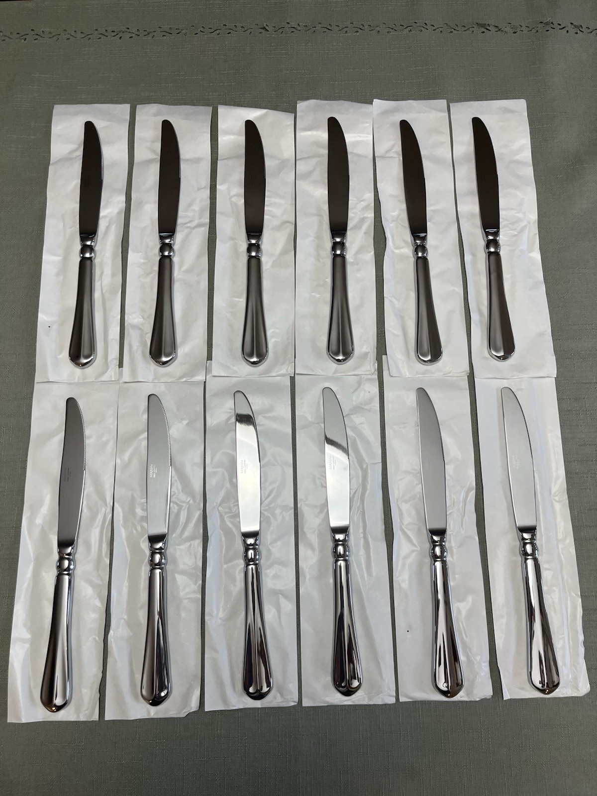 12-Mikasa FRENCH COUNTRYSIDE Dinner Knife Glossy Stainless Steel Set of 12 NEW