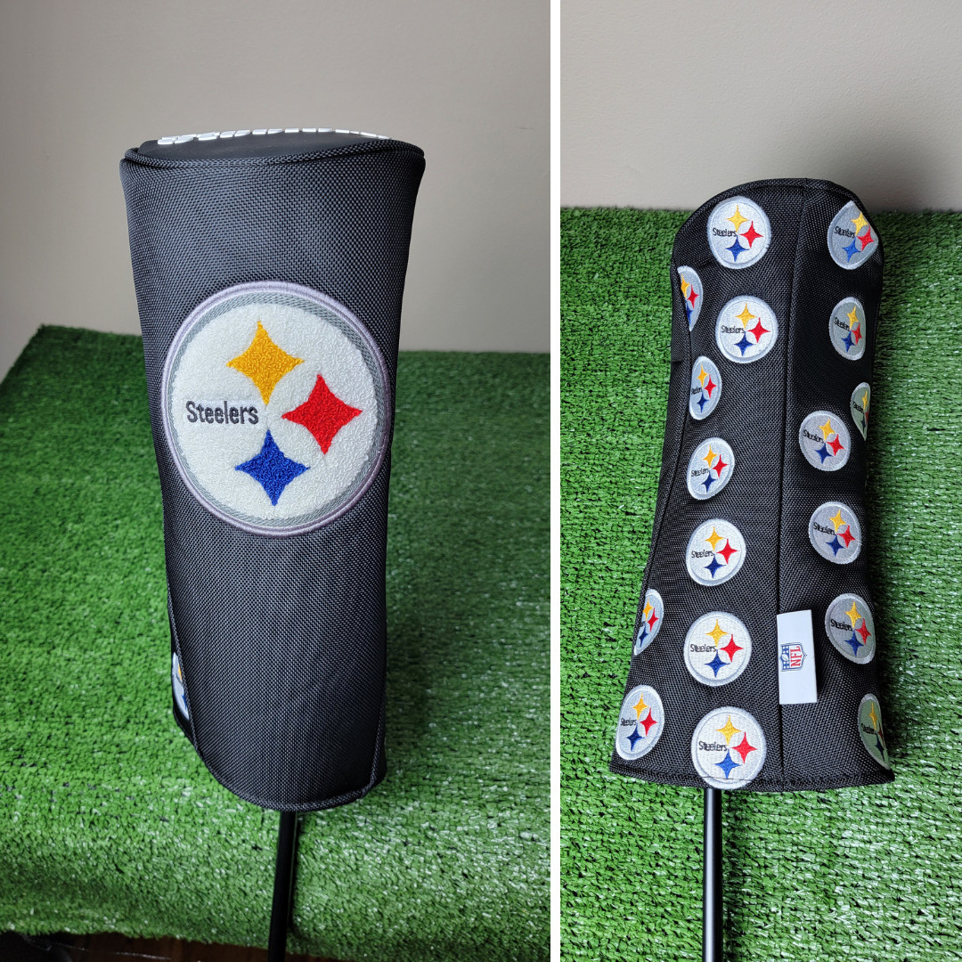 NFL Pittsburgh Steelers Oversize Golf Driver Headcover, Black, By Team Golf, New