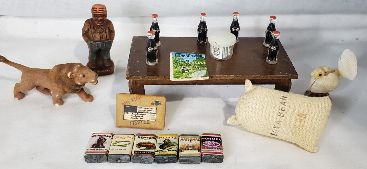 Vtg Miniature Advertising Lot Hormel Neptune Salesman Sample Dollhouse Deco 1:12