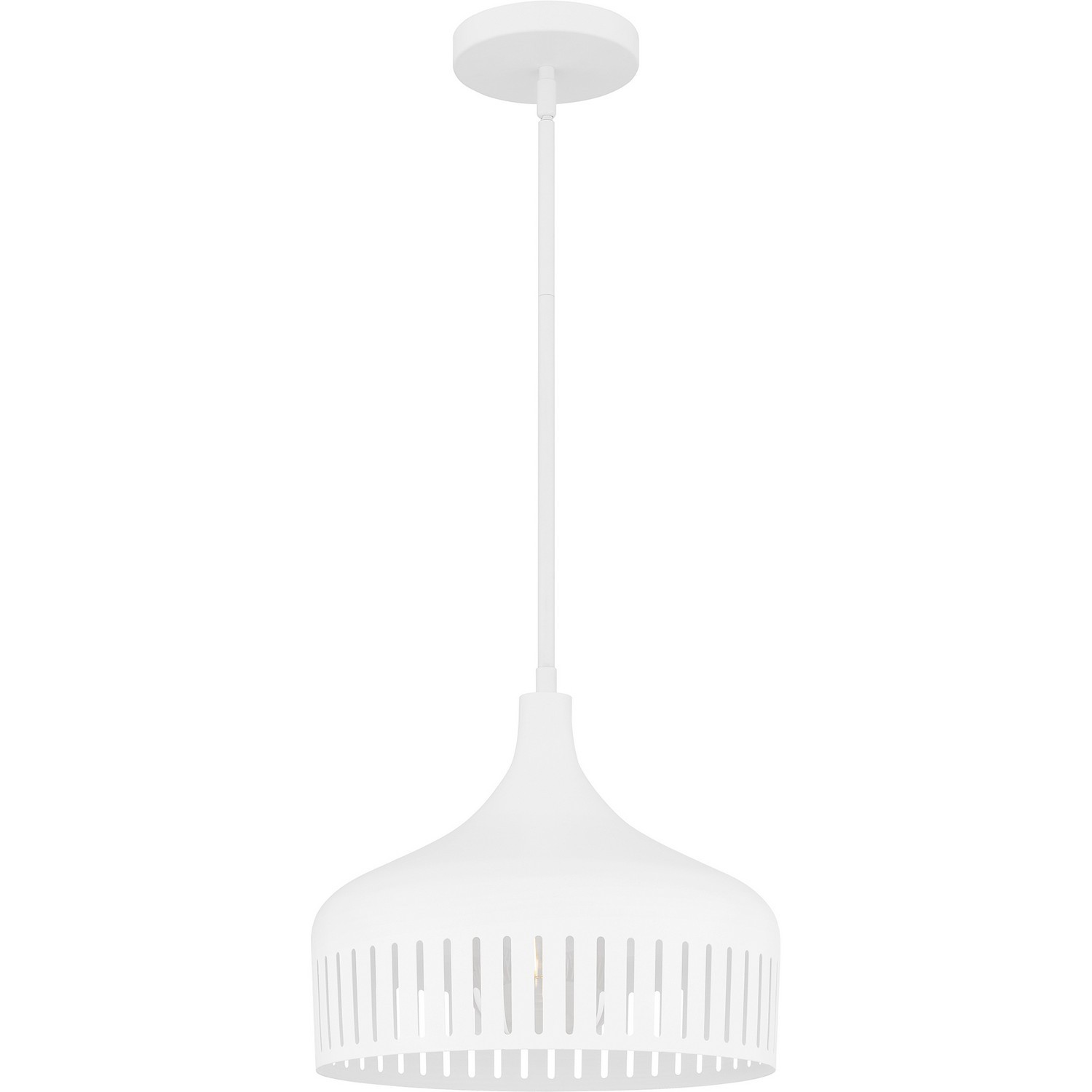 Matte White One Light Pendant from the Quoizel Pendant Collection