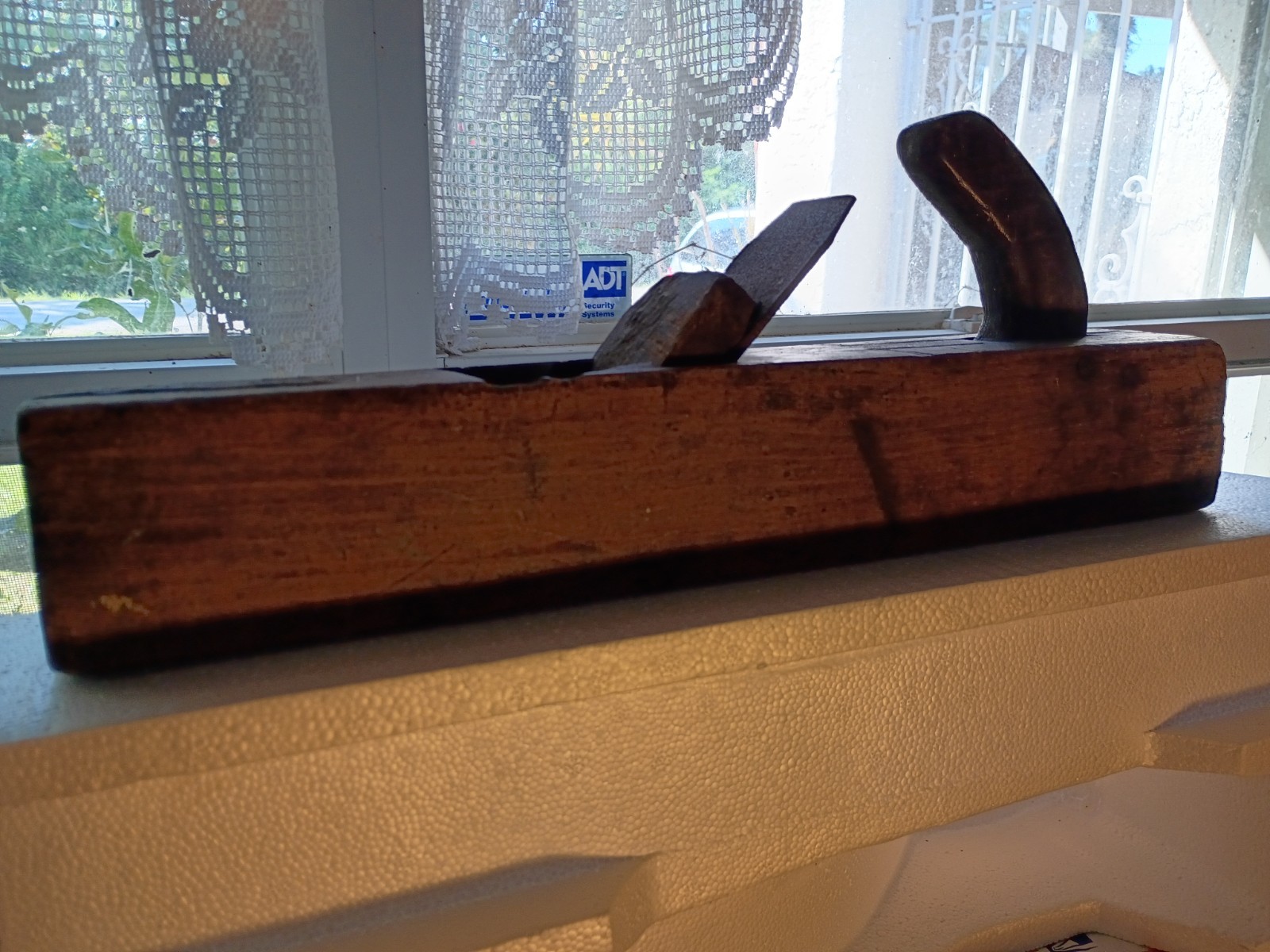 Early 18th Century Block Planer 16” Long Solid Wood 2-1/8” Metal Blade J. Kelso
