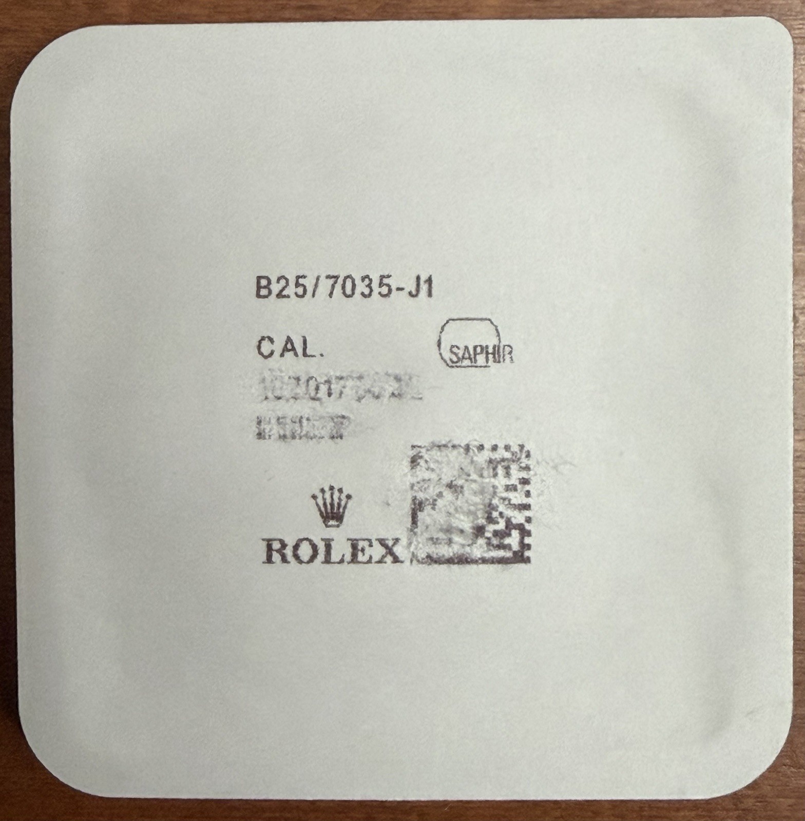100% Genuine Rolex 25-7035-1 Sapphire Crystal B25/7035 OEM Sealed