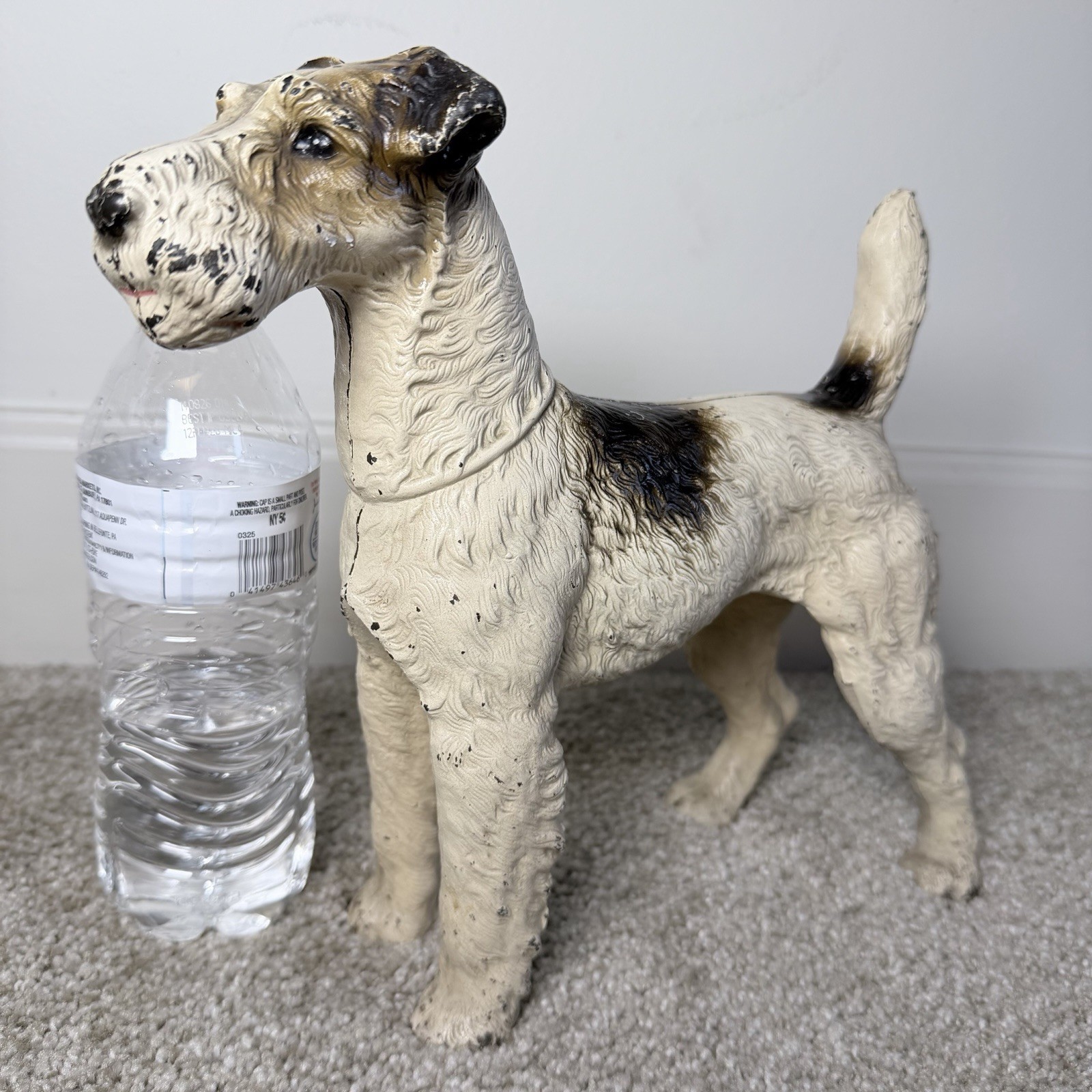 All Original Antique Hubley Fox Terrier Cast Iron Dog Statue Sculpture Doorstop All Original Antique Hubley Fox Terrier Cast Iron Dog Statue Sculpture Doorstop