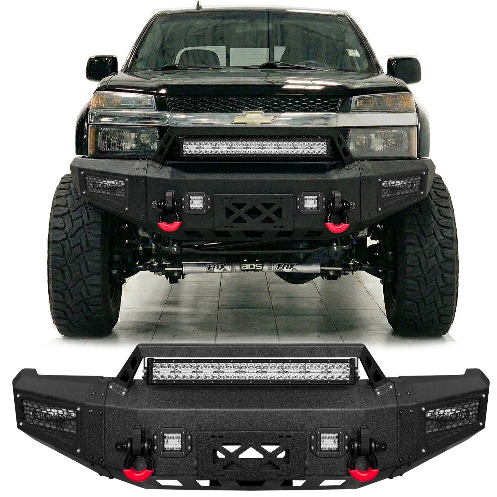 Vijay Fit 2004-2012 Chevy Colorado Front or Rear Bumper w/ Lights and D-Rings