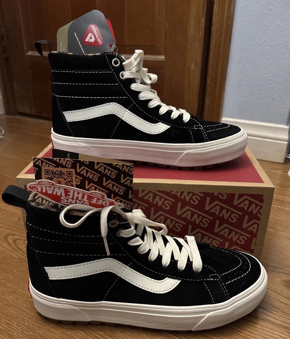 NWB Vans Sk8-Hi Mte-1 Black White Leopard Insulated Water Resist W8 M6.5