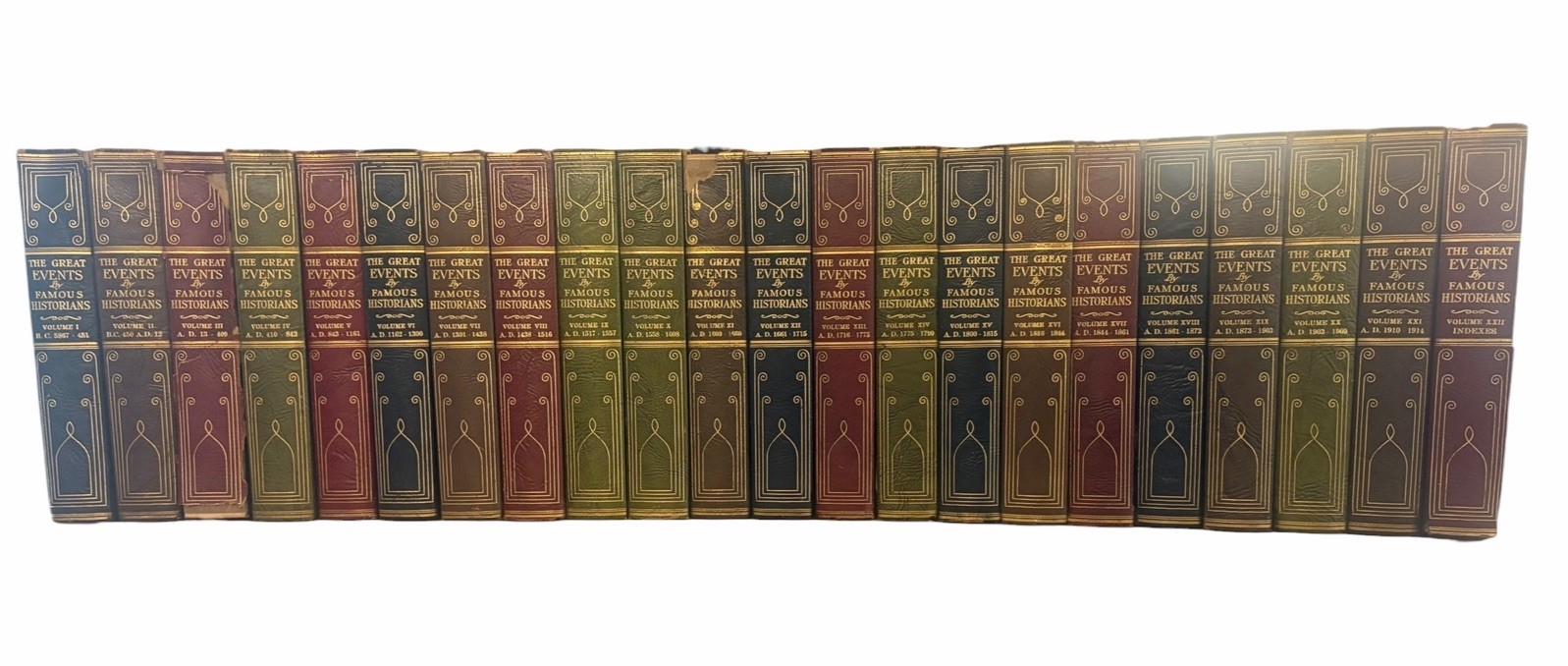 Great Events by Famous Historians 1926 Memorial Edition Complete 22 Vol Leather