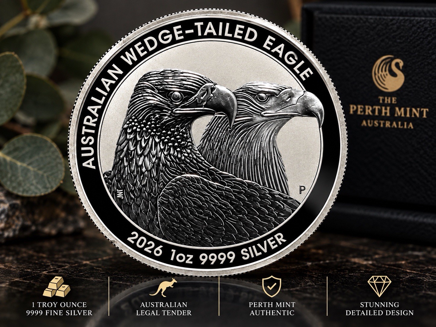 2026 Australia $1 Silver Wedge-Tailed Eagle Coin 1oz Uncirculated Collectible 2026 Australia $1 Silver Wedge-Tailed Eagle Coin 1oz Uncirculated Collectible