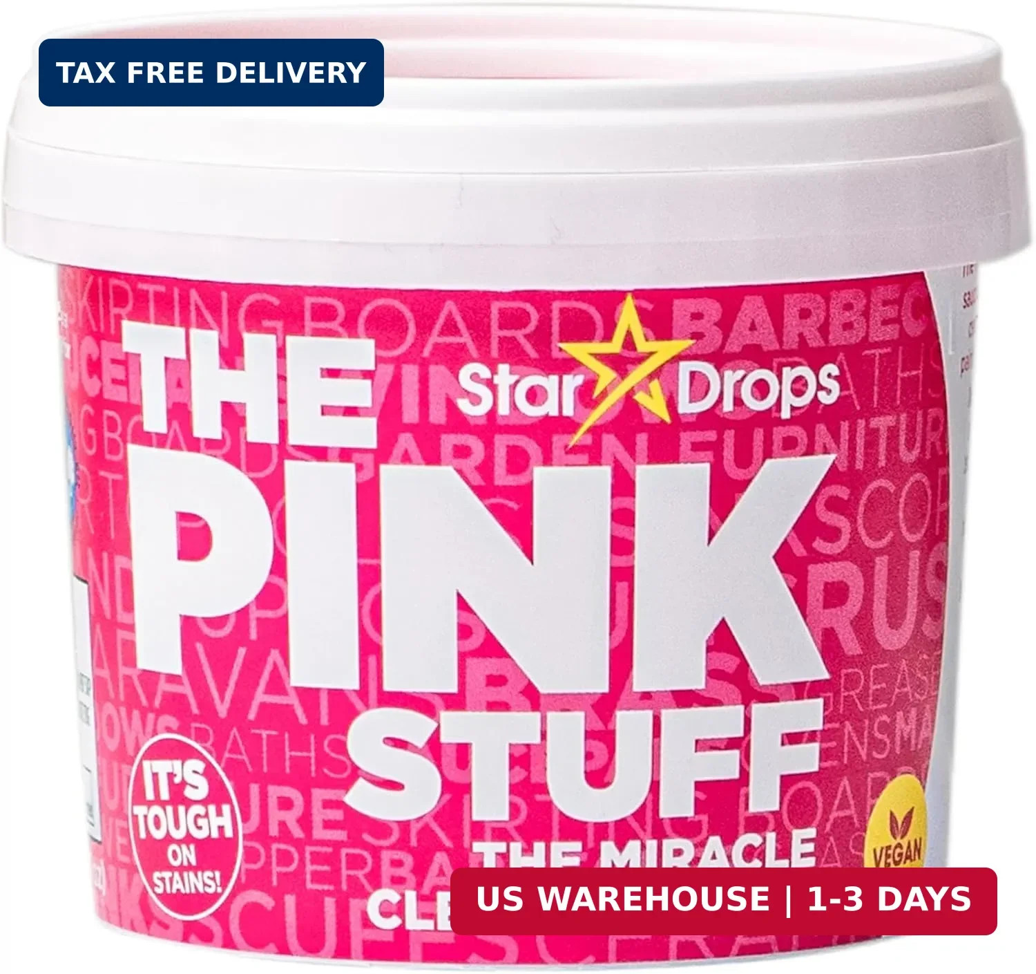 Stardrops The Pink Stuff Cleaning Paste 500g, Multi Purpose Cleaner for Kitchen, Stardrops The Pink Stuff Cleaning Paste 500g, Multi Purpose Cleaner for Kitchen,