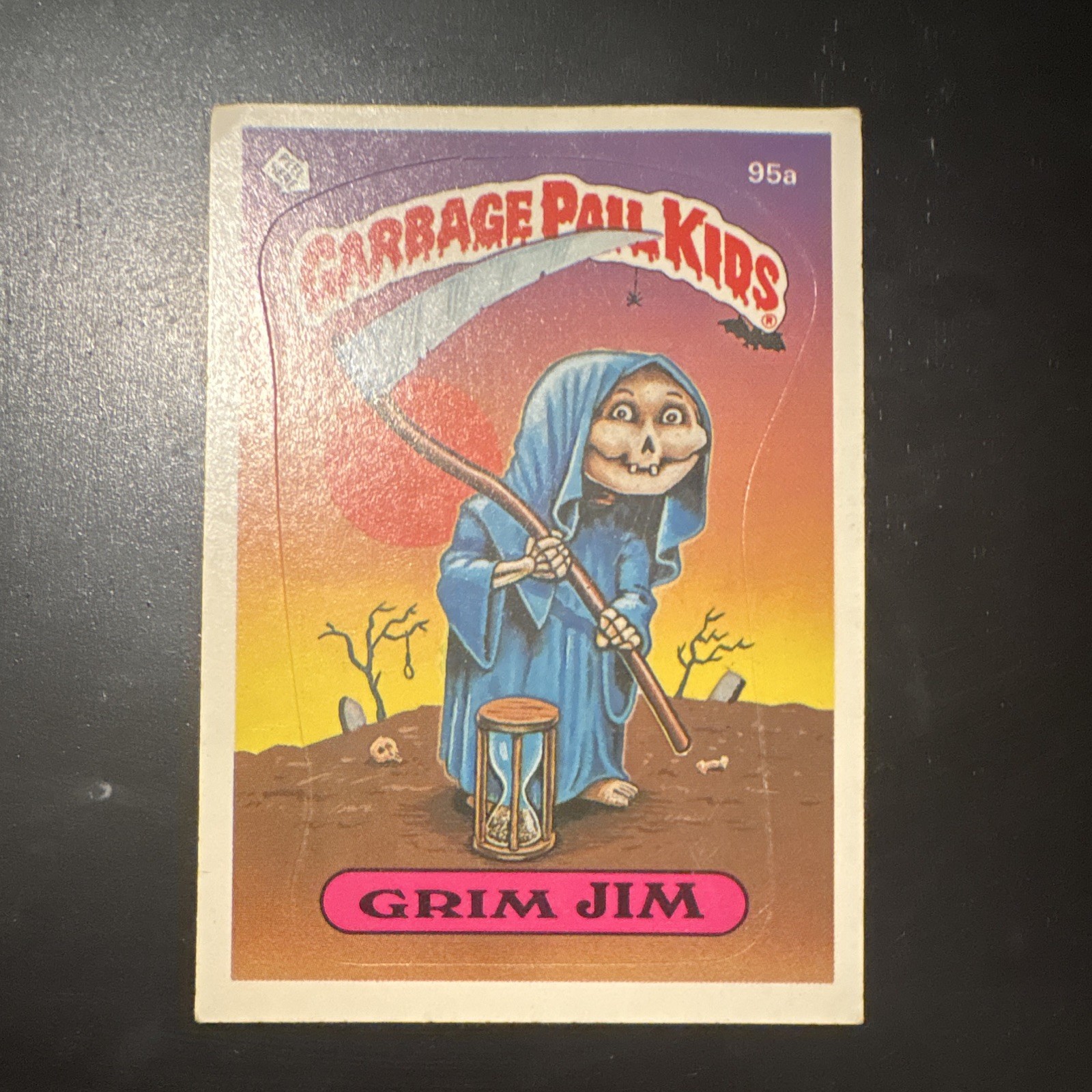 Topps Garbage Pail Kids Grim Jim #95a Sticker Non-Sport Trading Card Topps Garbage Pail Kids Grim Jim #95a Sticker Non-Sport Trading Card