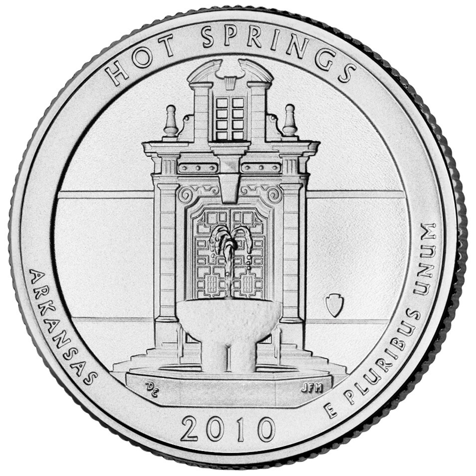 2010 Hot Springs P Quarter. ATB Series, Uncirculated From US Mint roll. 2010 Hot Springs P Quarter. ATB Series, Uncirculated From US Mint roll.