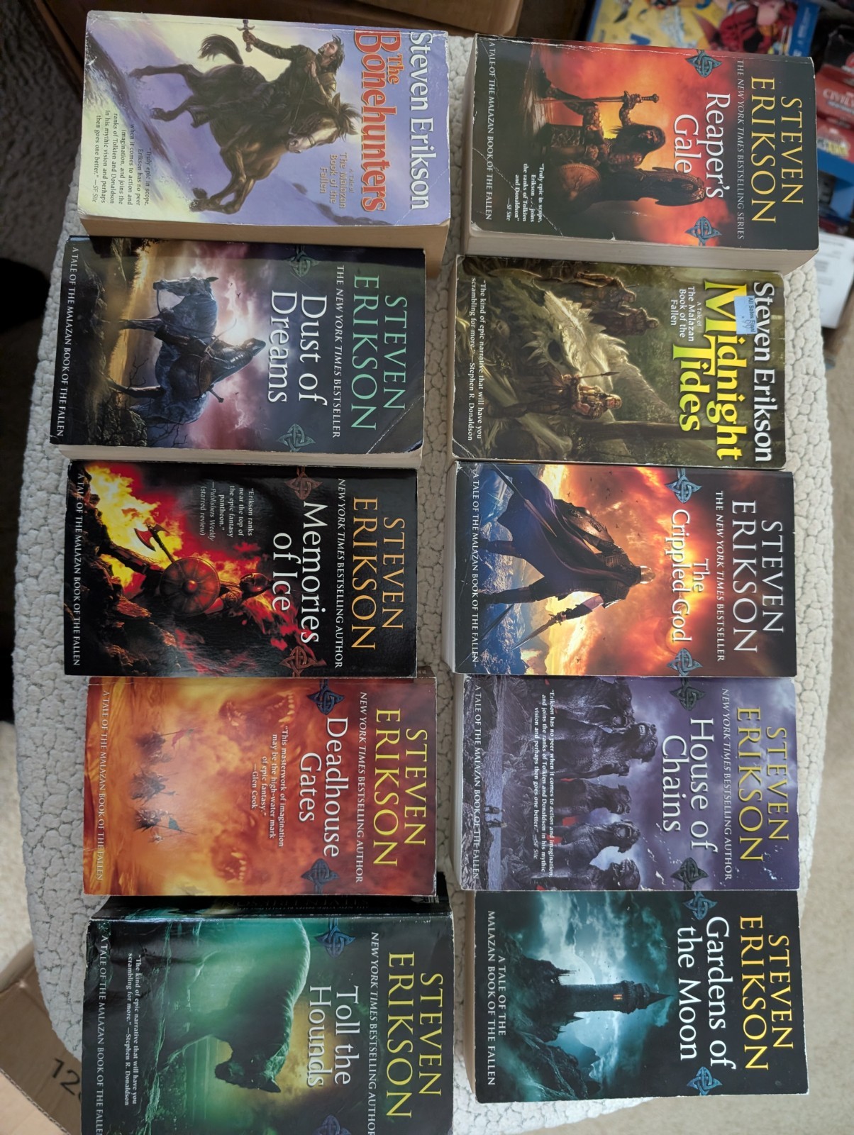Complete Malazan Book of the Fallen set by Steven Erikson in paperback