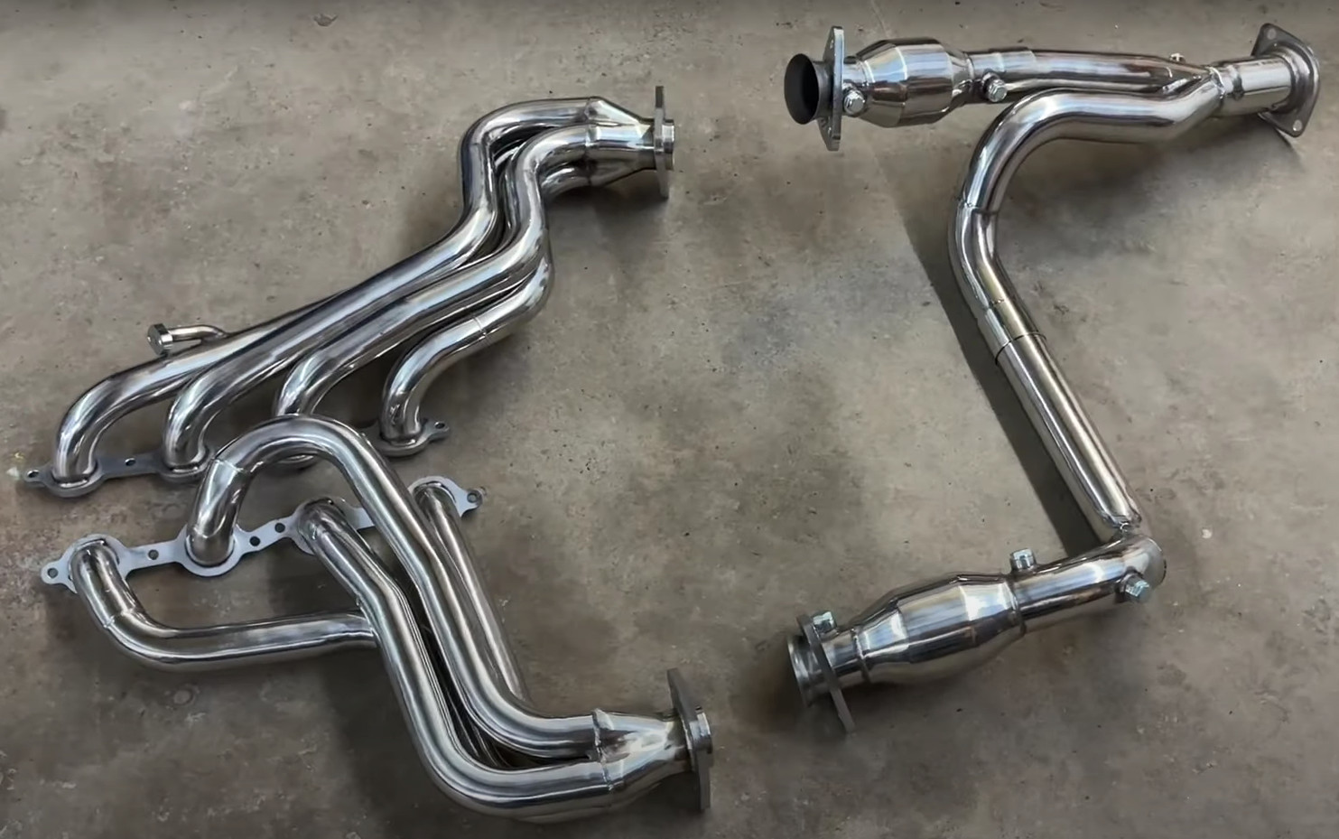 Long Tube EGR Header w/Y Pipe For 99-06 Chevy Silverado GMC Sierra 4.8 5.3 6.0