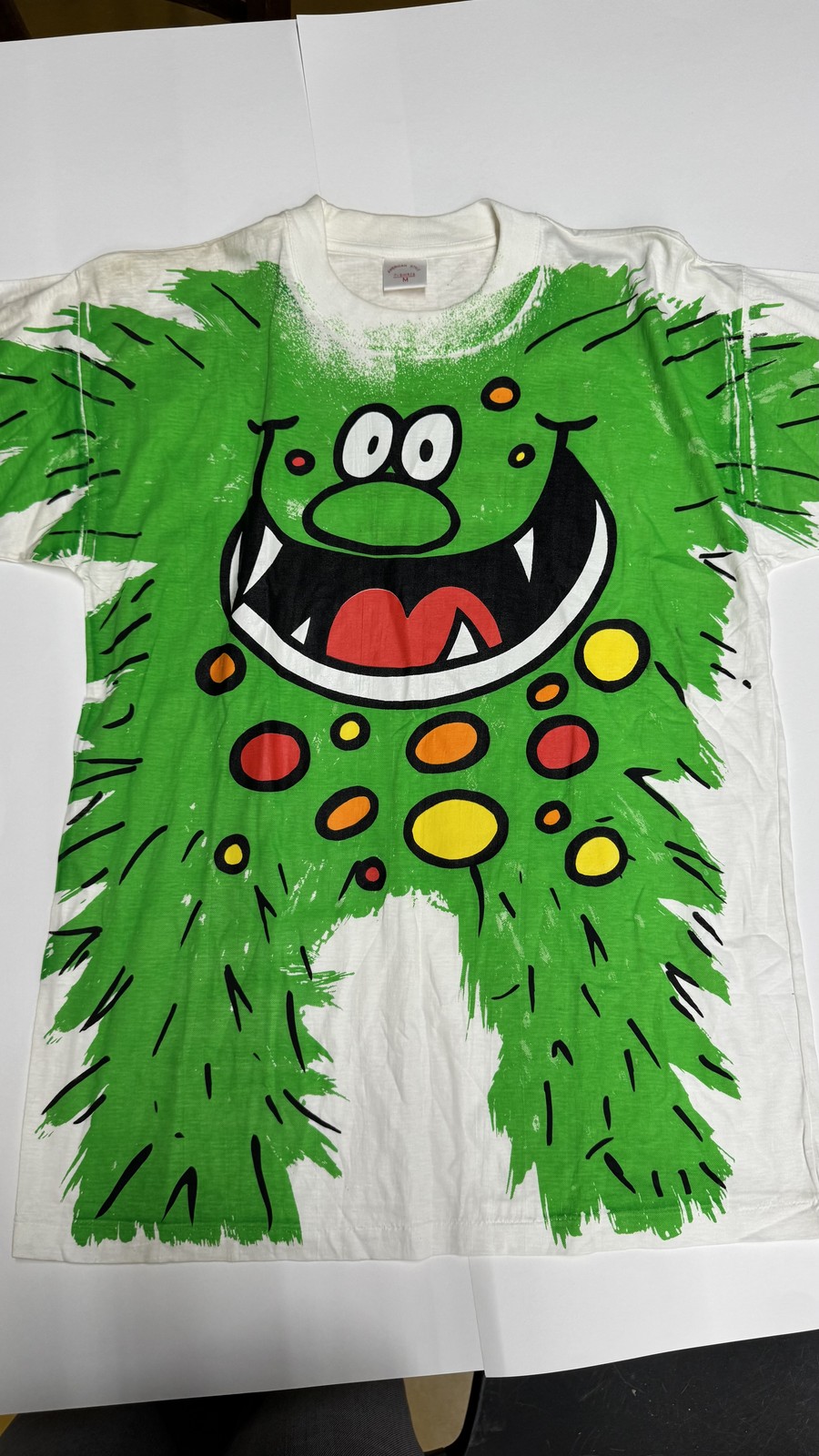 Rare Vintage 90s McDonald\'s Fry Guy Monster All Over Print T-Shirt