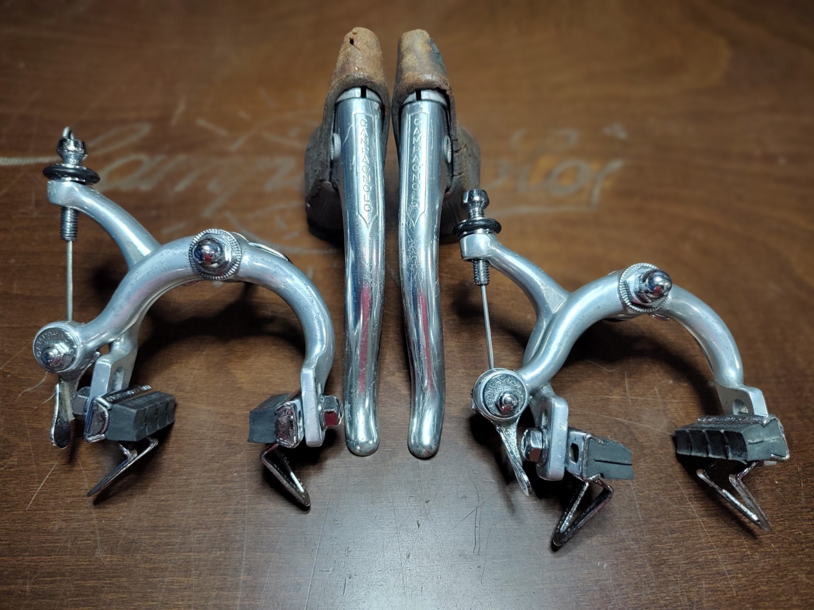 VINTAGE RARE 1968 CAMPAGNOLO NO NAME BRAKESET FIRST CAMPAGNOLO BRAKES