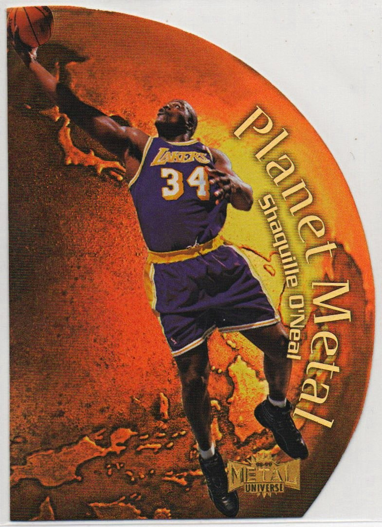 SkyBox Metal Universe 1998-99 Shaquille O\'Neal Planet Metal #8/15 PM Lakers