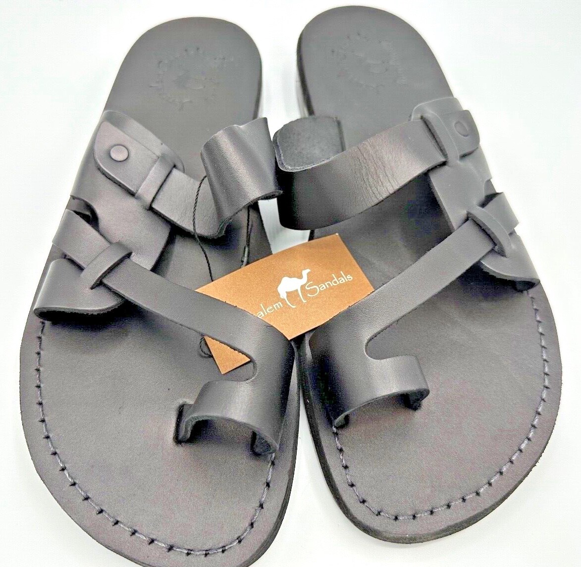 Jabin Leather Toe Loop Sandals by Jerusalem Sandals – Classic Look Jabin Leather Toe Loop Sandals by Jerusalem Sandals – Classic Look