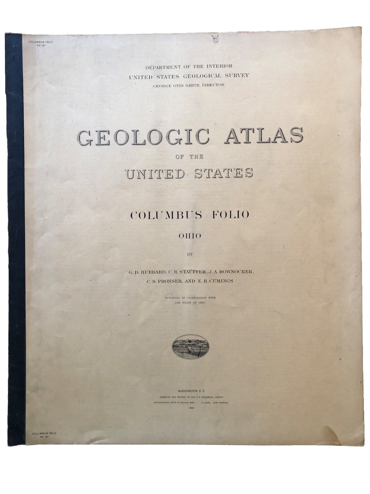 Antique 1915 US Geological Atlas Columbus Ohio Folio Maps Antique 1915 US Geological Atlas Columbus Ohio Folio Maps