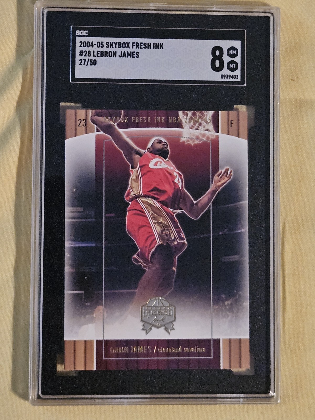 LeBron James 2004-05 Skybox Fresh Ink Gold #27/50 2nd YEAR CARD Rare 🔥 🔥
