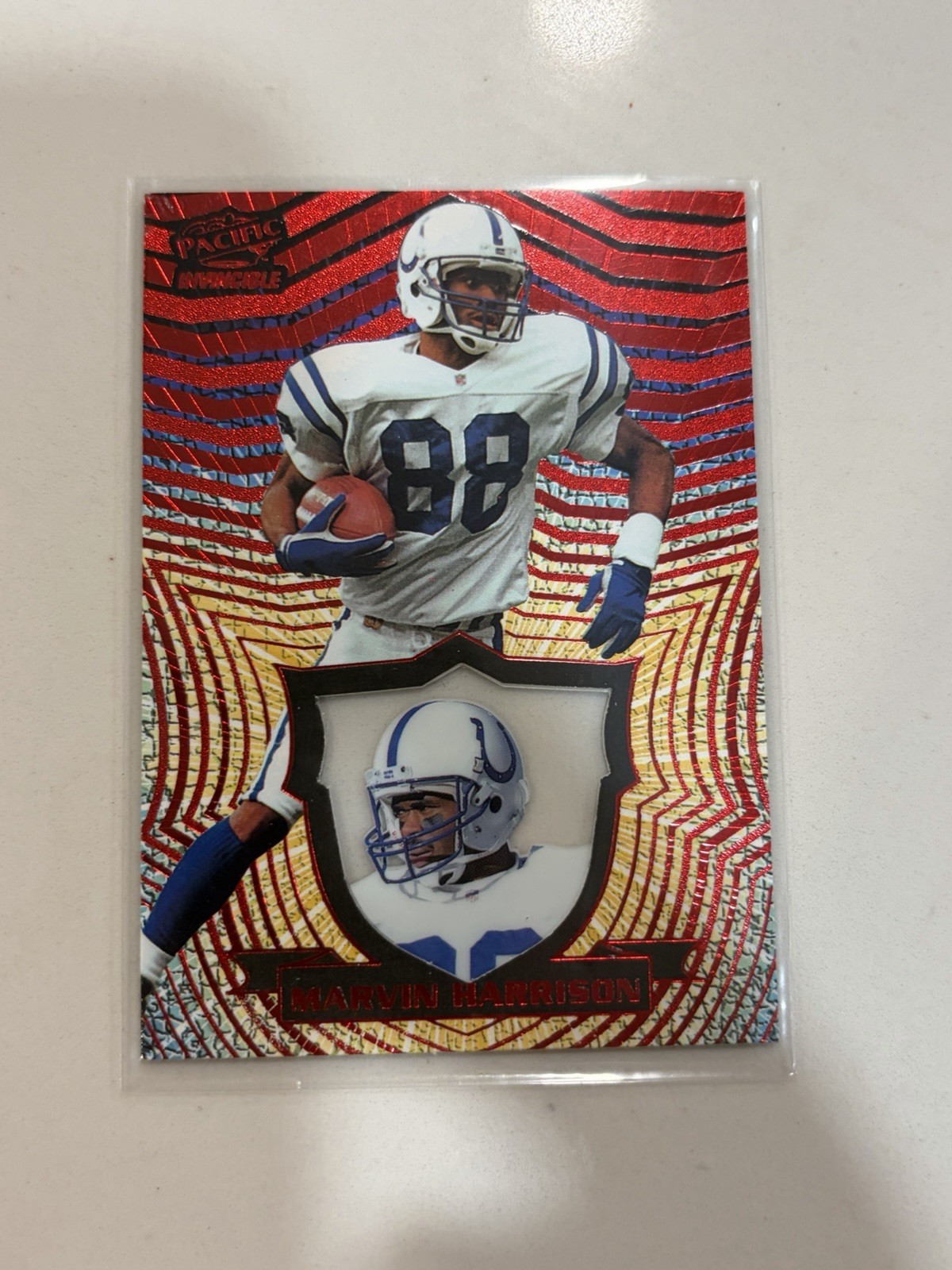 1997 Pacific Invincible Red Marvin Harrison #63 HOF 1997 Pacific Invincible Red Marvin Harrison #63 HOF