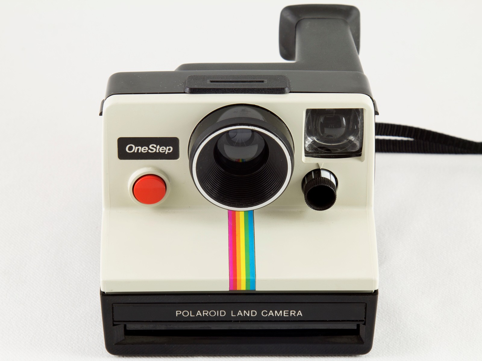Vintage Original Polaroid SX-70 OneStep White Rainbow Stripe Land Camera TESTED