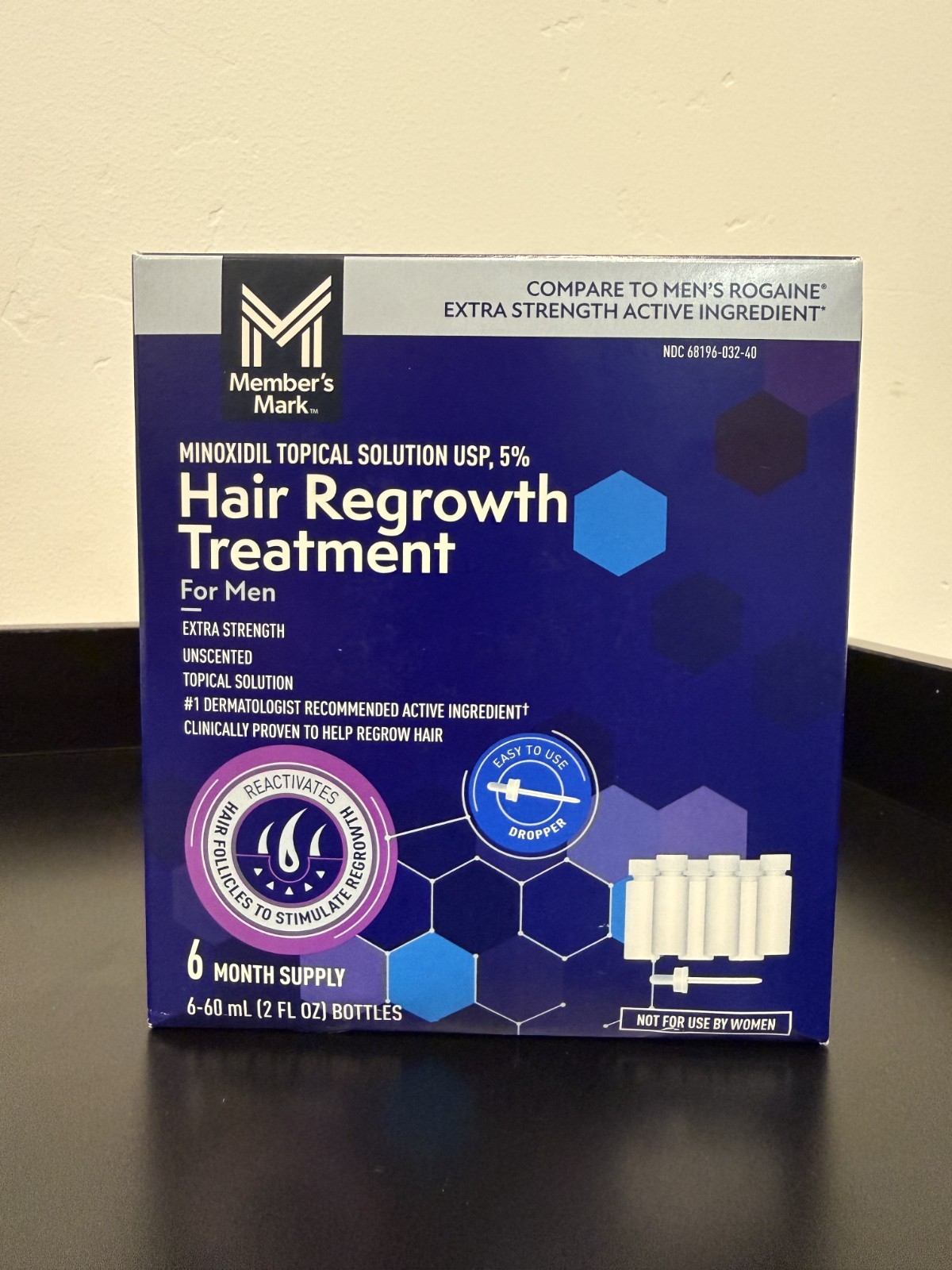 Member’s Mark Minoxidil 5% Hair Regrowth Treatment Men 6 Month Supply