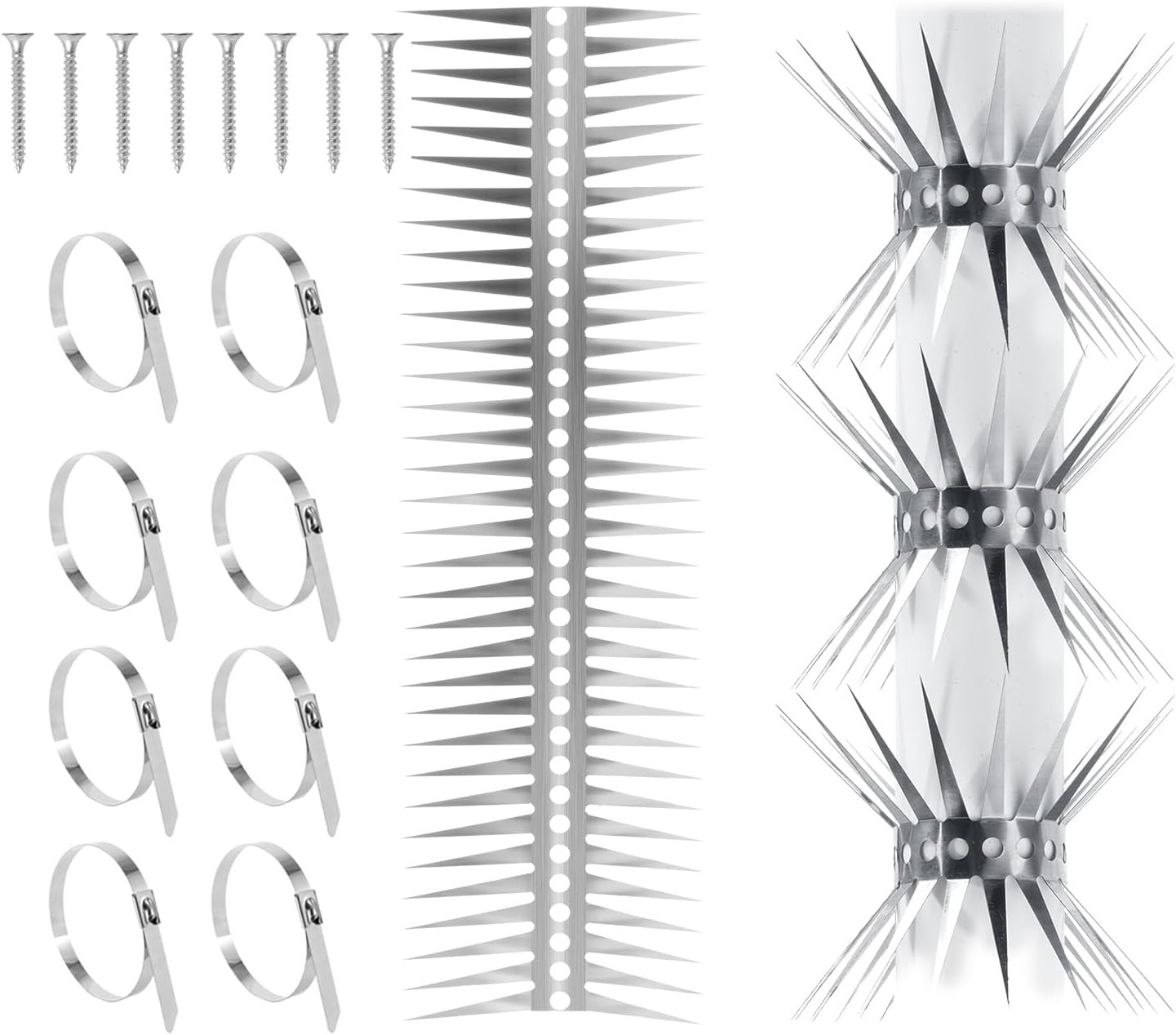 Bird Spikes, 120 Inch, Stainless Steel Fence Spikes Bird Spikes, 120 Inch, Stainless Steel Fence Spikes