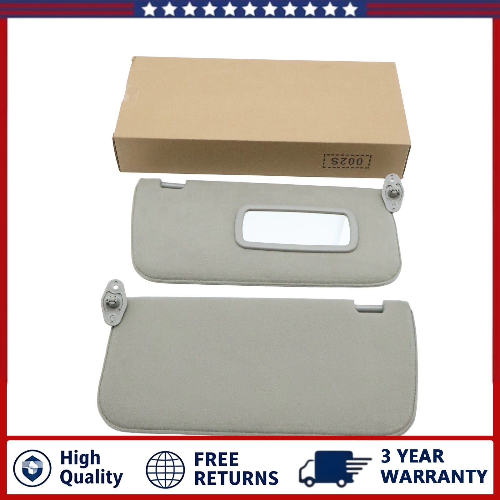 1 Pair Gray Sun Visor For Nissan Frontier Xterra 1998-2004 964017Z823 964007Z823