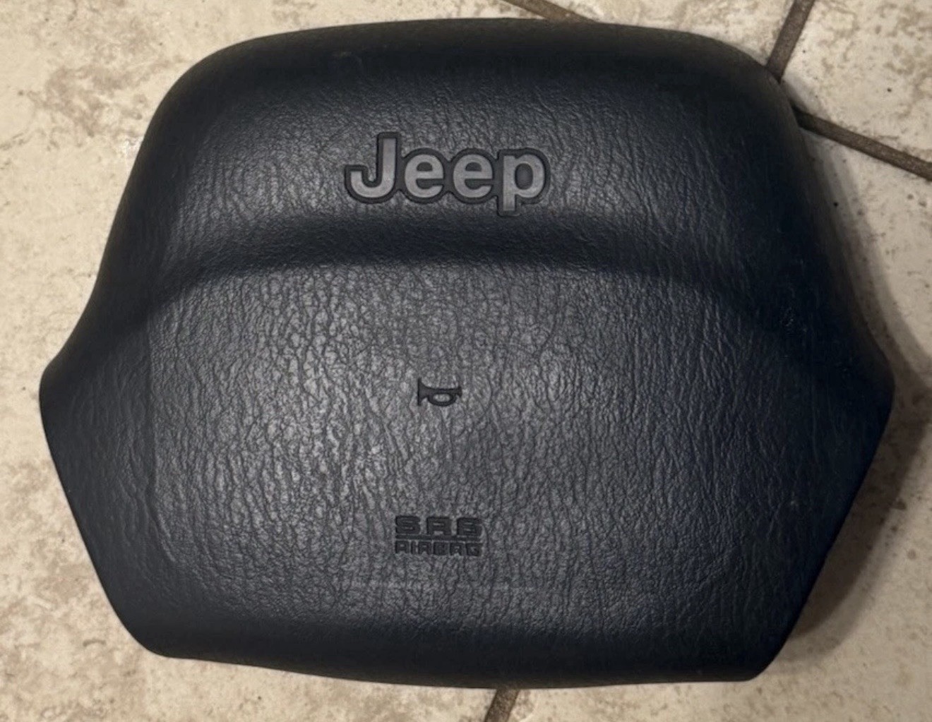 1998-2002 Jeep Wrangler TJ horn COVER BLACK LOGO  TESTED FUNCTIONS