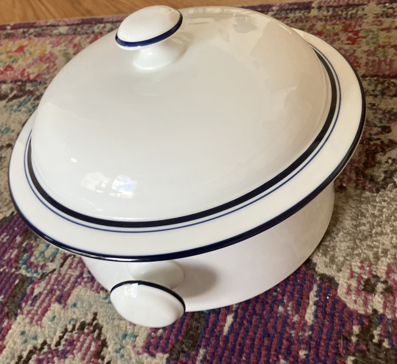 Vintage Dansk Bistro Christianshavn Blue Covered Casserole Dish 3qt
