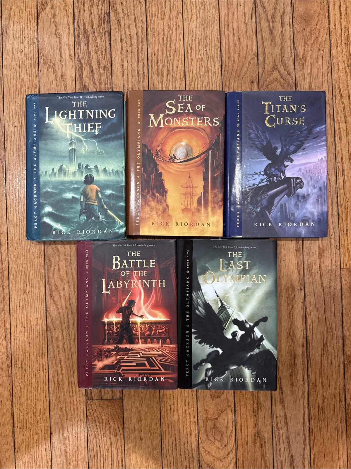 Percy Jackson Olympians HC Set, Lightning Thief Series 1st Ed OOP—VERY GOOD